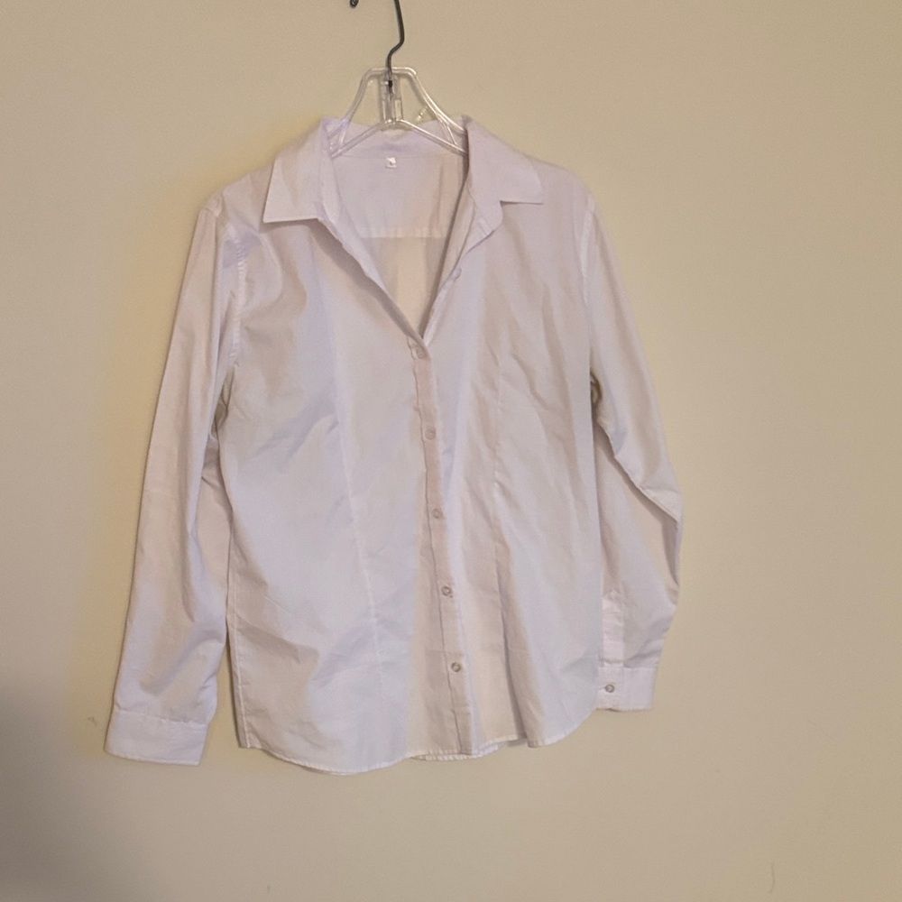 Classic White Button-Up Shirt